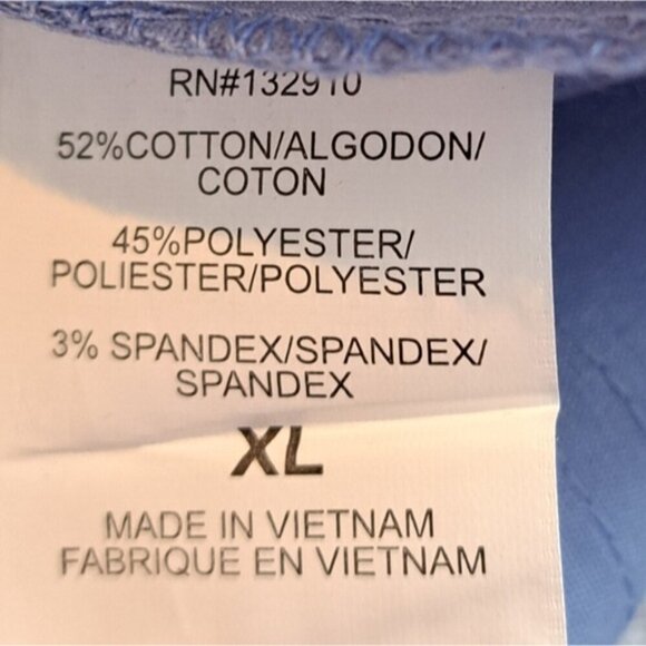 Crocs Stretch men's size XL light blue scrub top, 1 pocket, NWT - Picture 6 of 6